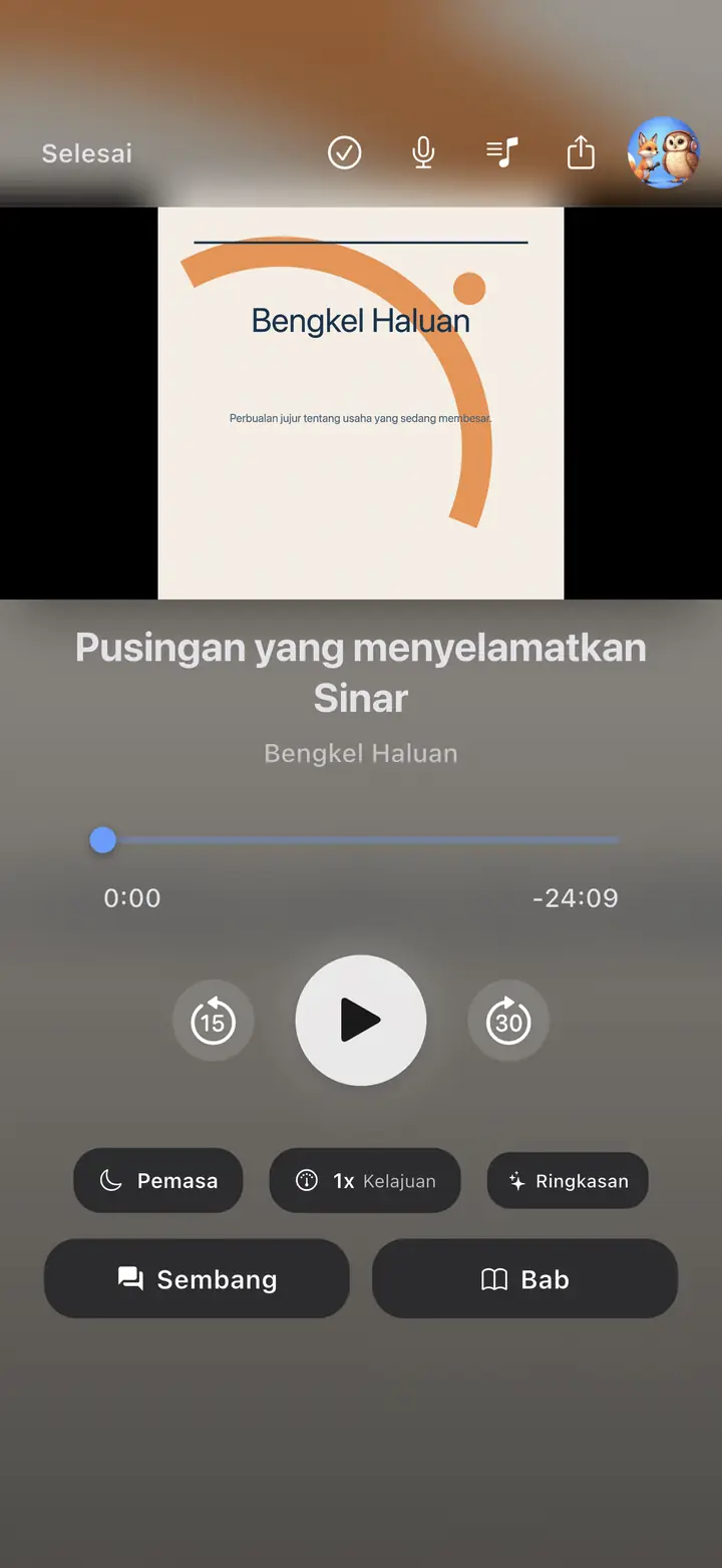 Pemain — The Podcast App, berjalan dalam bahasa ini.