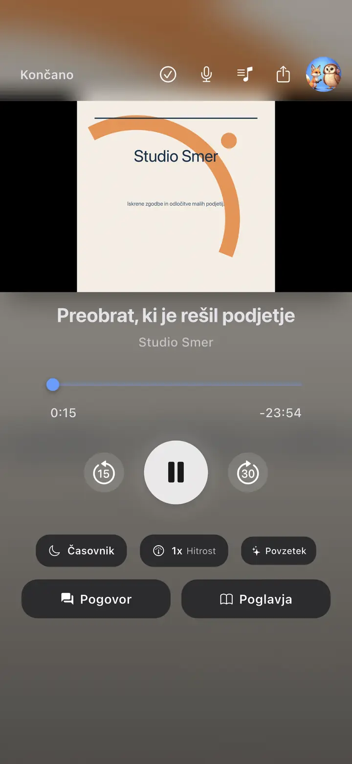 Igralec — The Podcast App, deluje v tem jeziku.